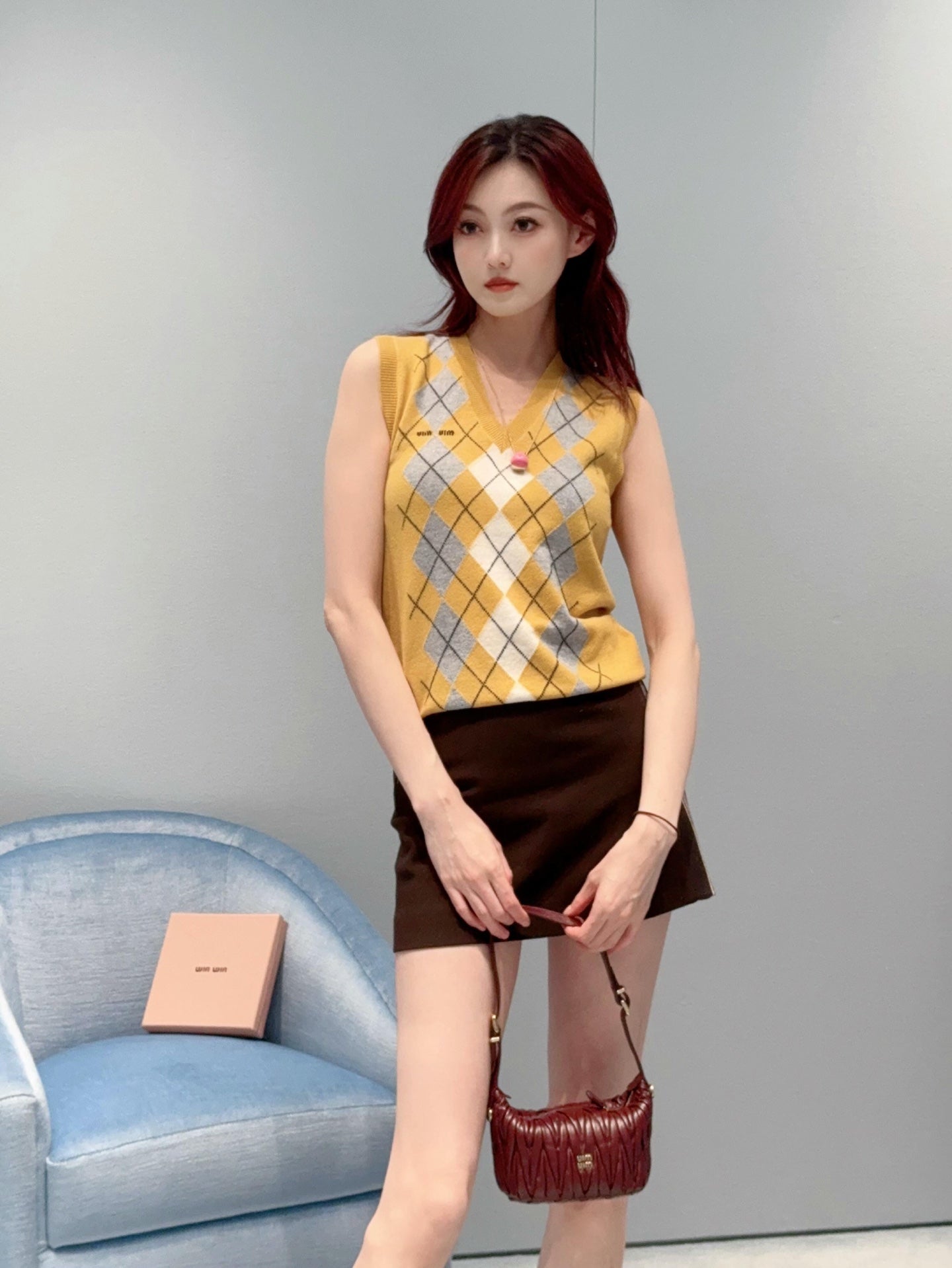 Miu 25fw knitted vest