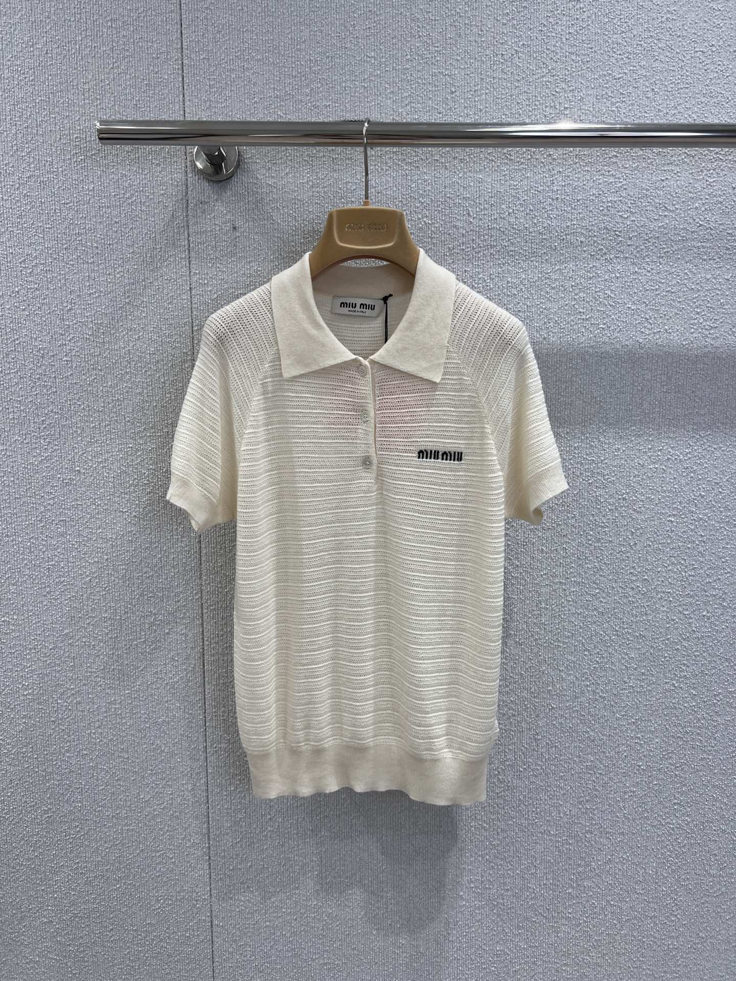 Miu 25ss knitted polo