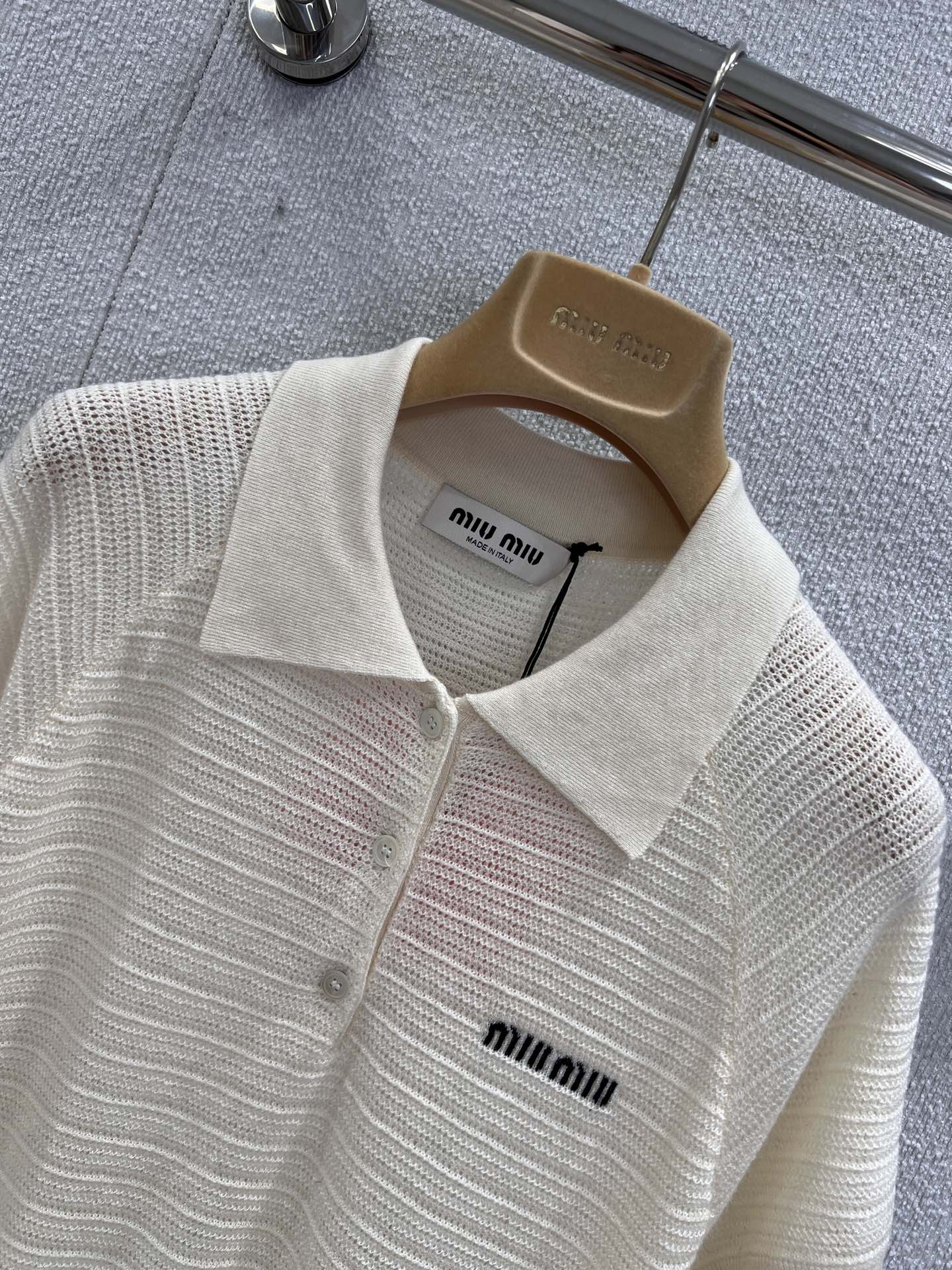 Miu 25ss knitted polo