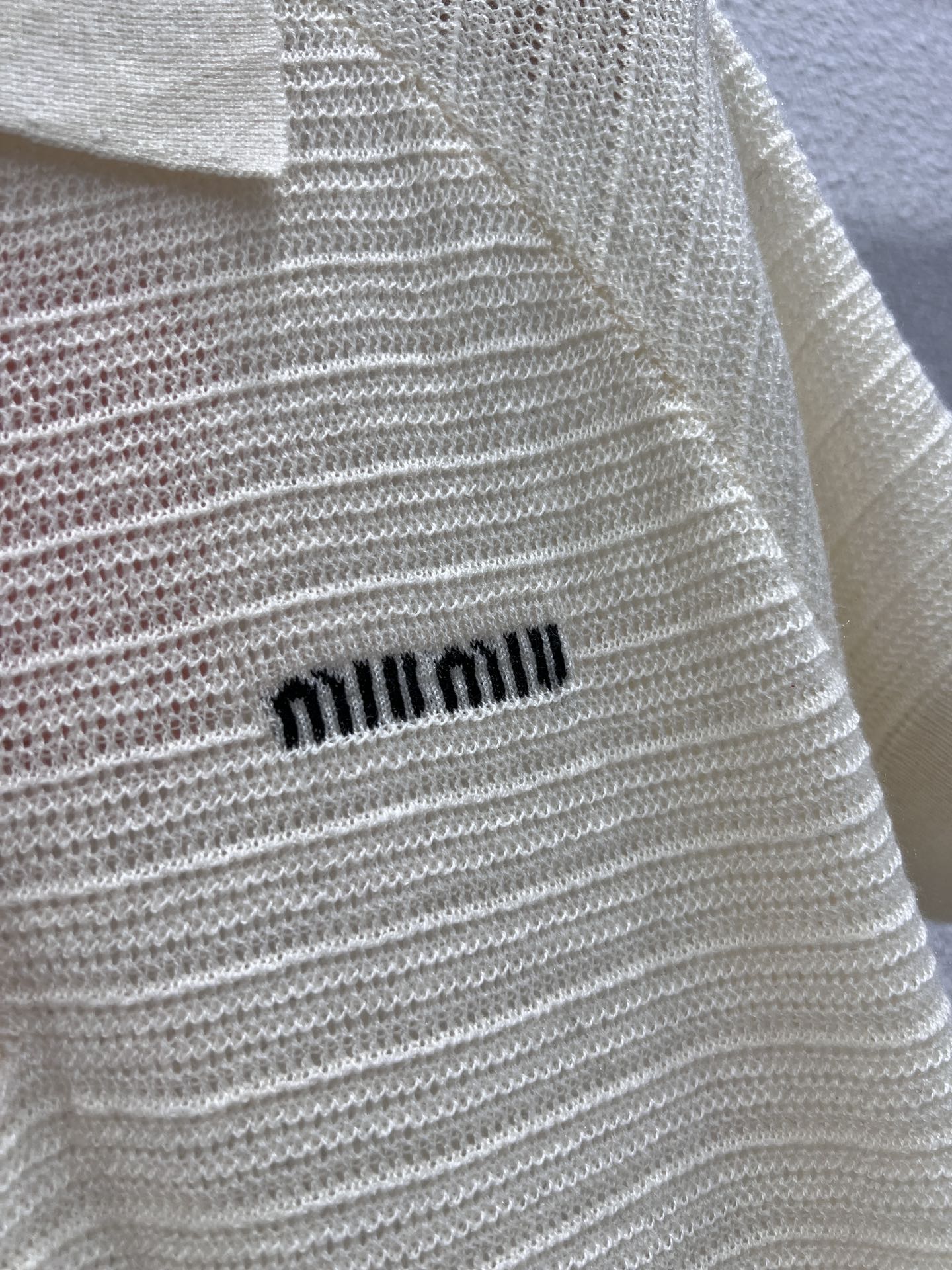 Miu 25ss knitted polo