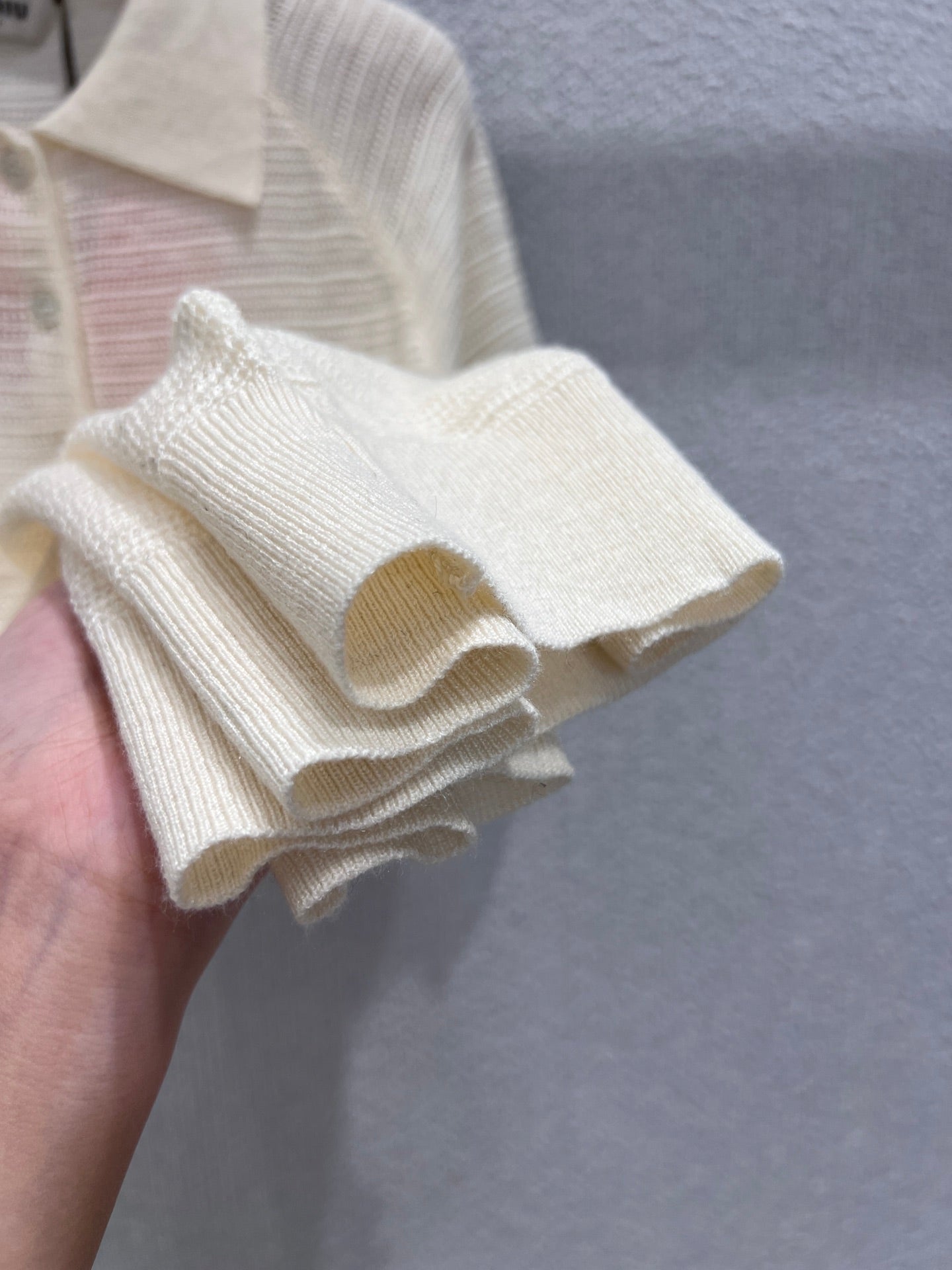 Miu 25ss knitted polo