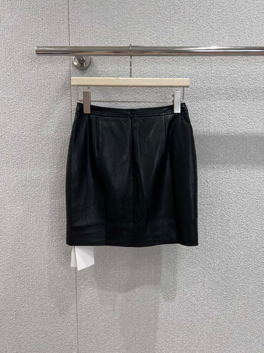 Cel 25fw leather skirt