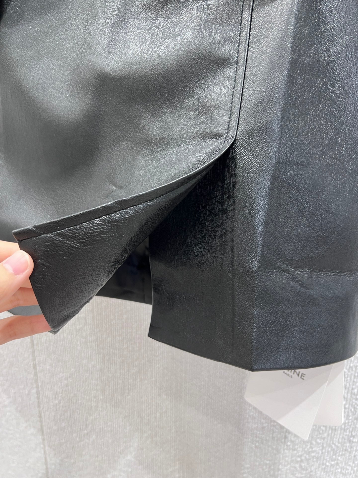 Cel 25fw leather skirt