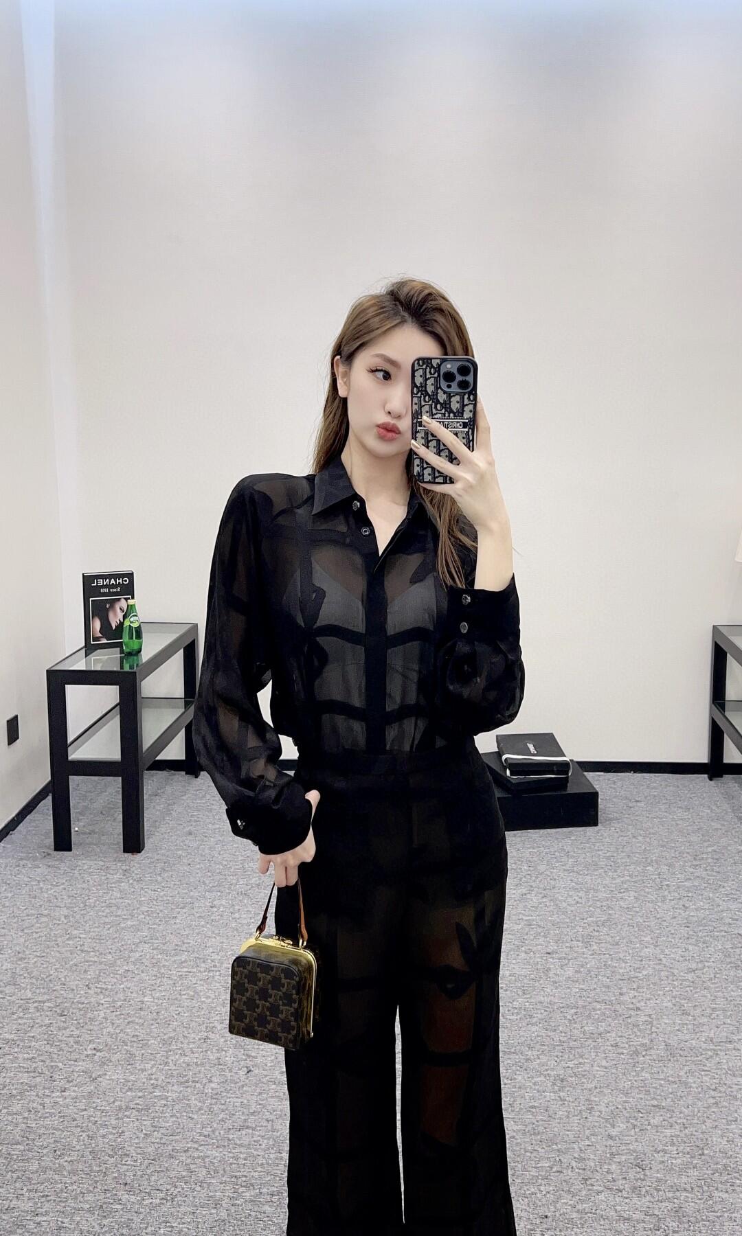 ch 25ss Silk bow shirt
