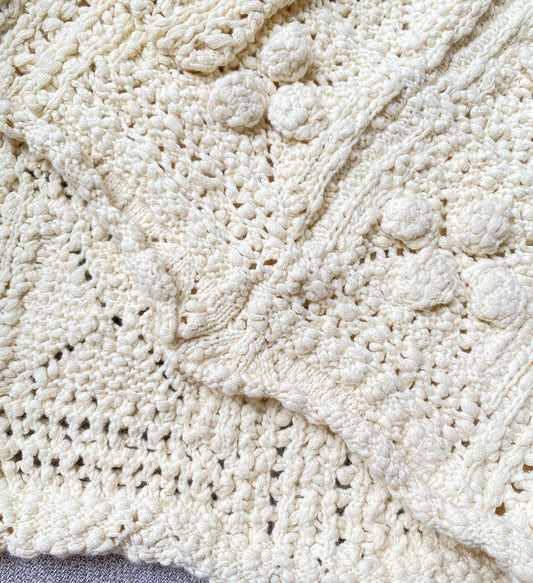 ch hollow woven cardigan