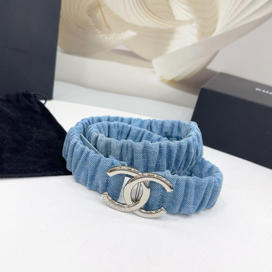 Ch denim belt