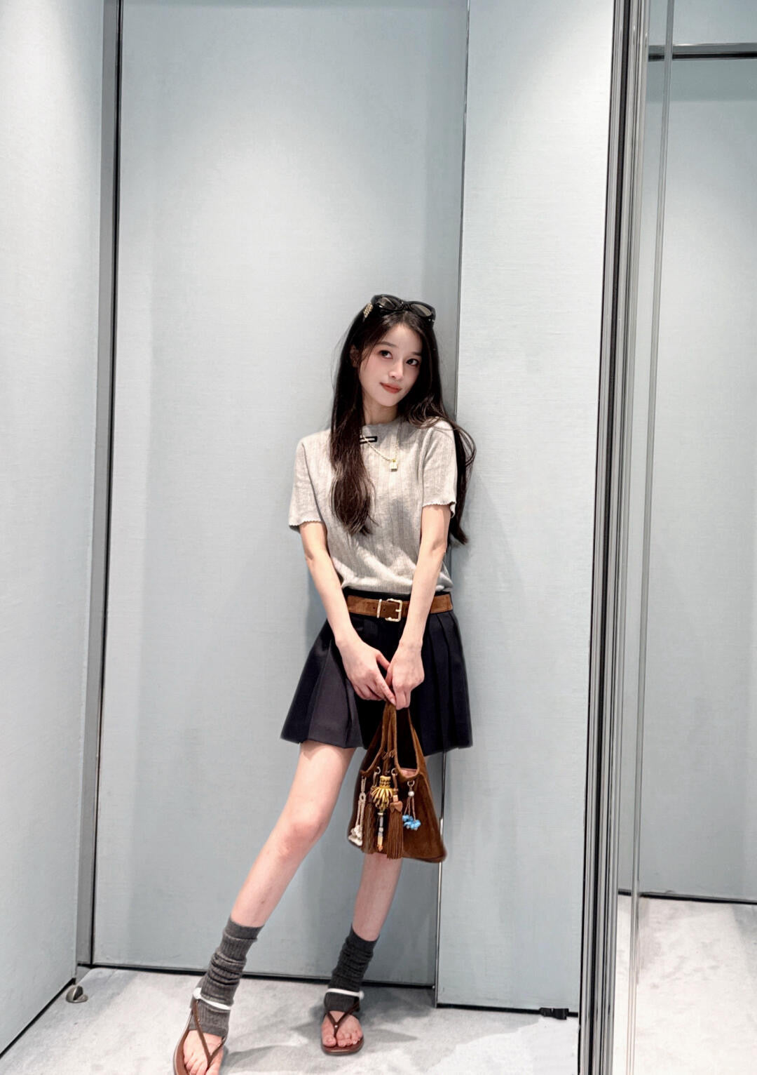 Miu 25fw pleated skirt