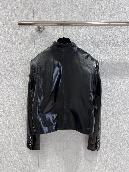 Chan 25fw leather jacket