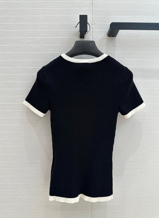 ch 25ss knitted t-shirt