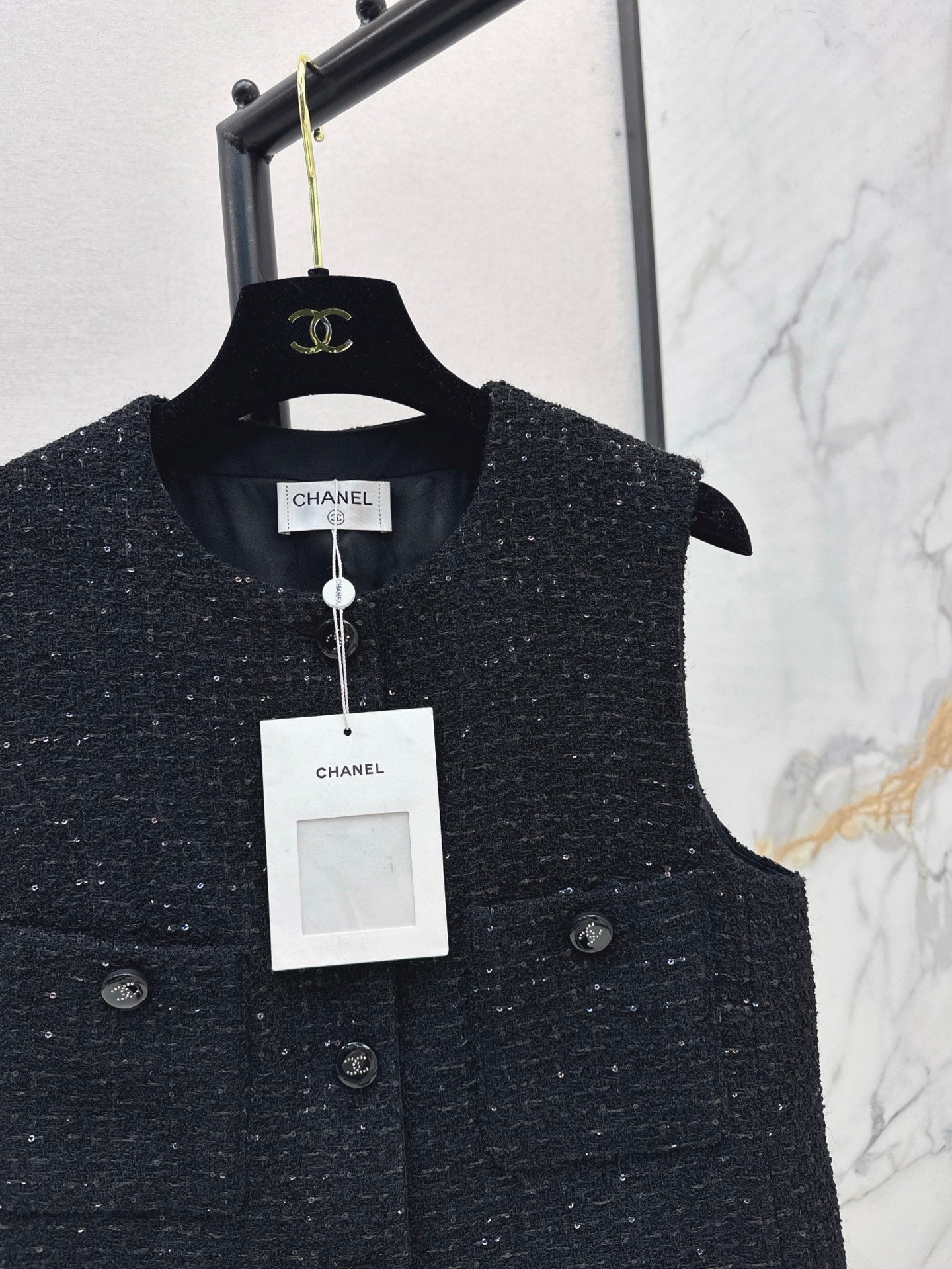 Ch 25ss rhinestone vest