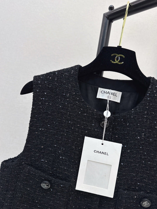 Ch 25ss rhinestone vest