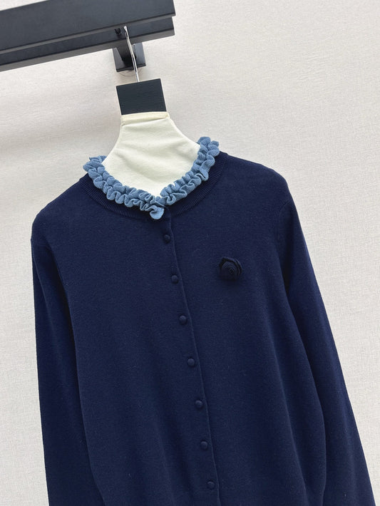 Ch 25ss knitted cardigan