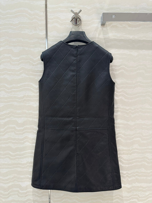 Ch 25ss leather A line dress