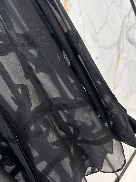 ch 25ss Silk bow shirt