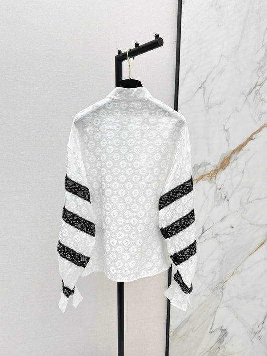 Ch 25ss Silk jacquard shirt