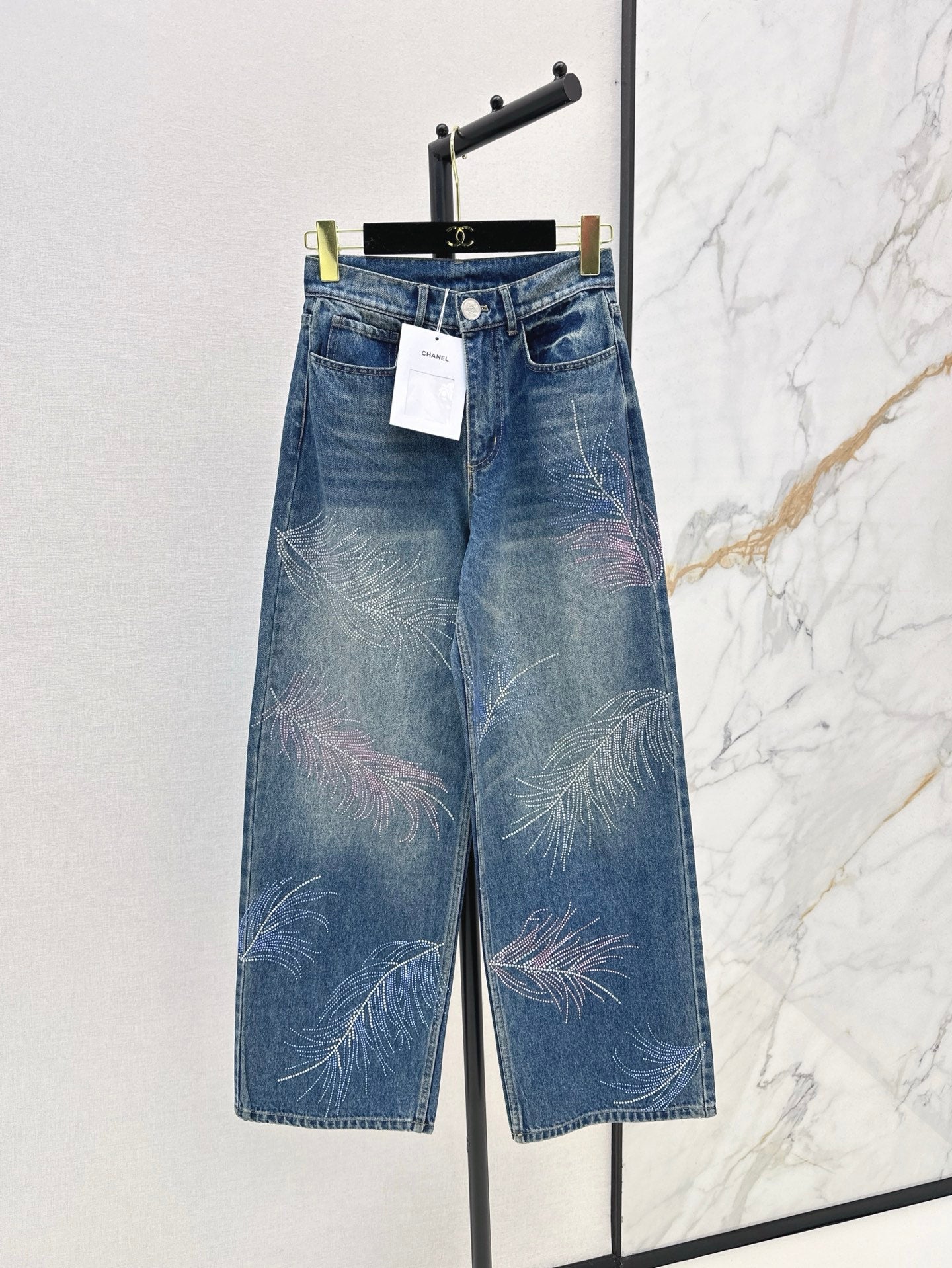 ch 25ss rhinestone jeans