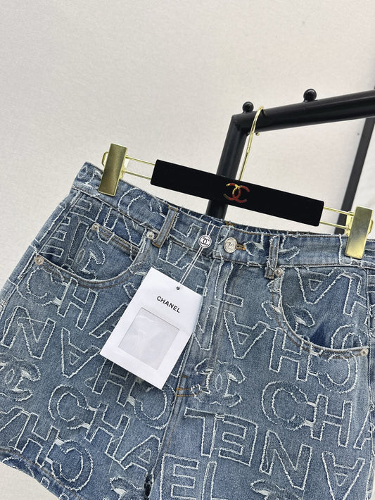 Ch 25ss embroidered denim short