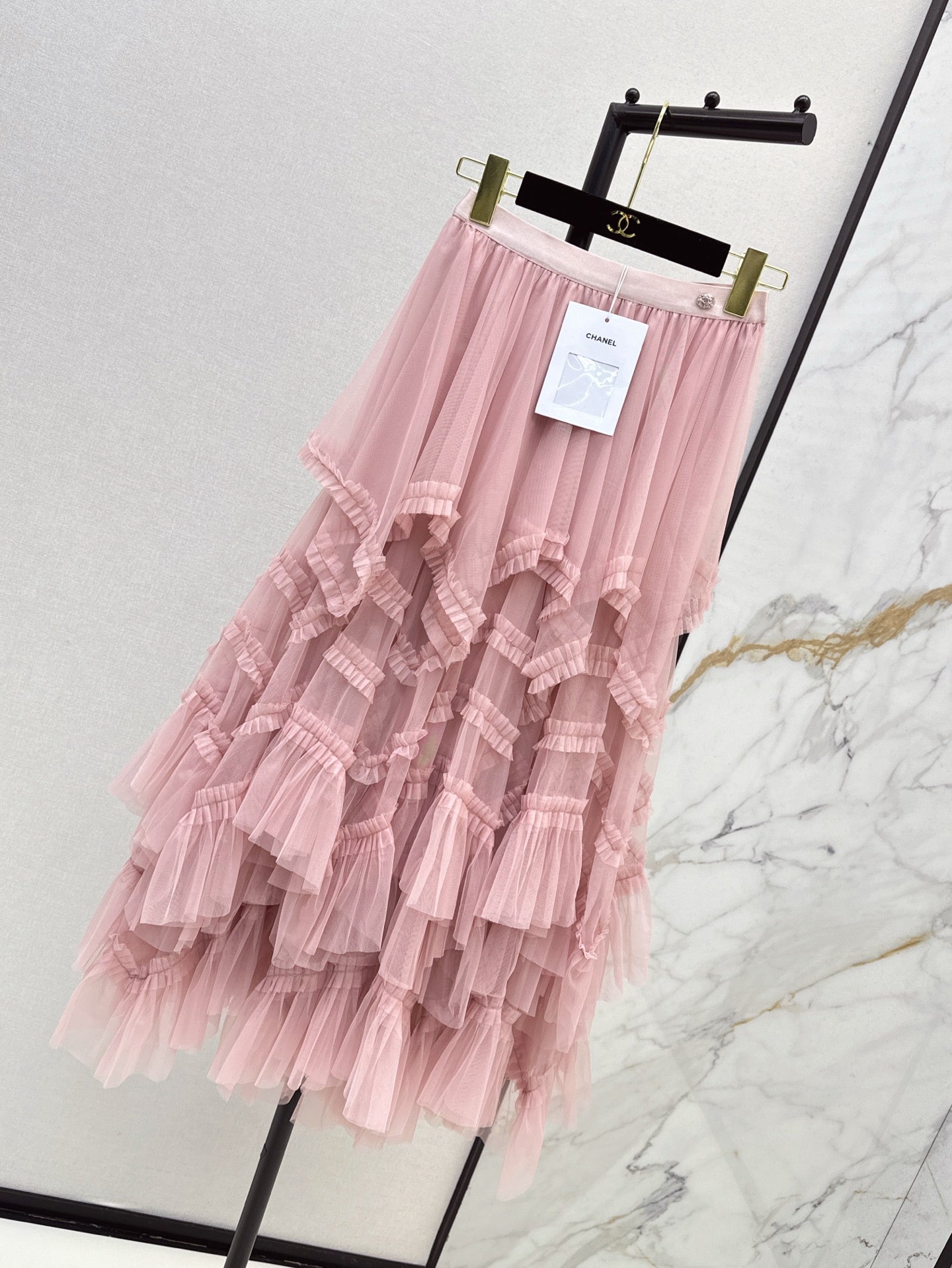 ch 25ss ruffle skirt