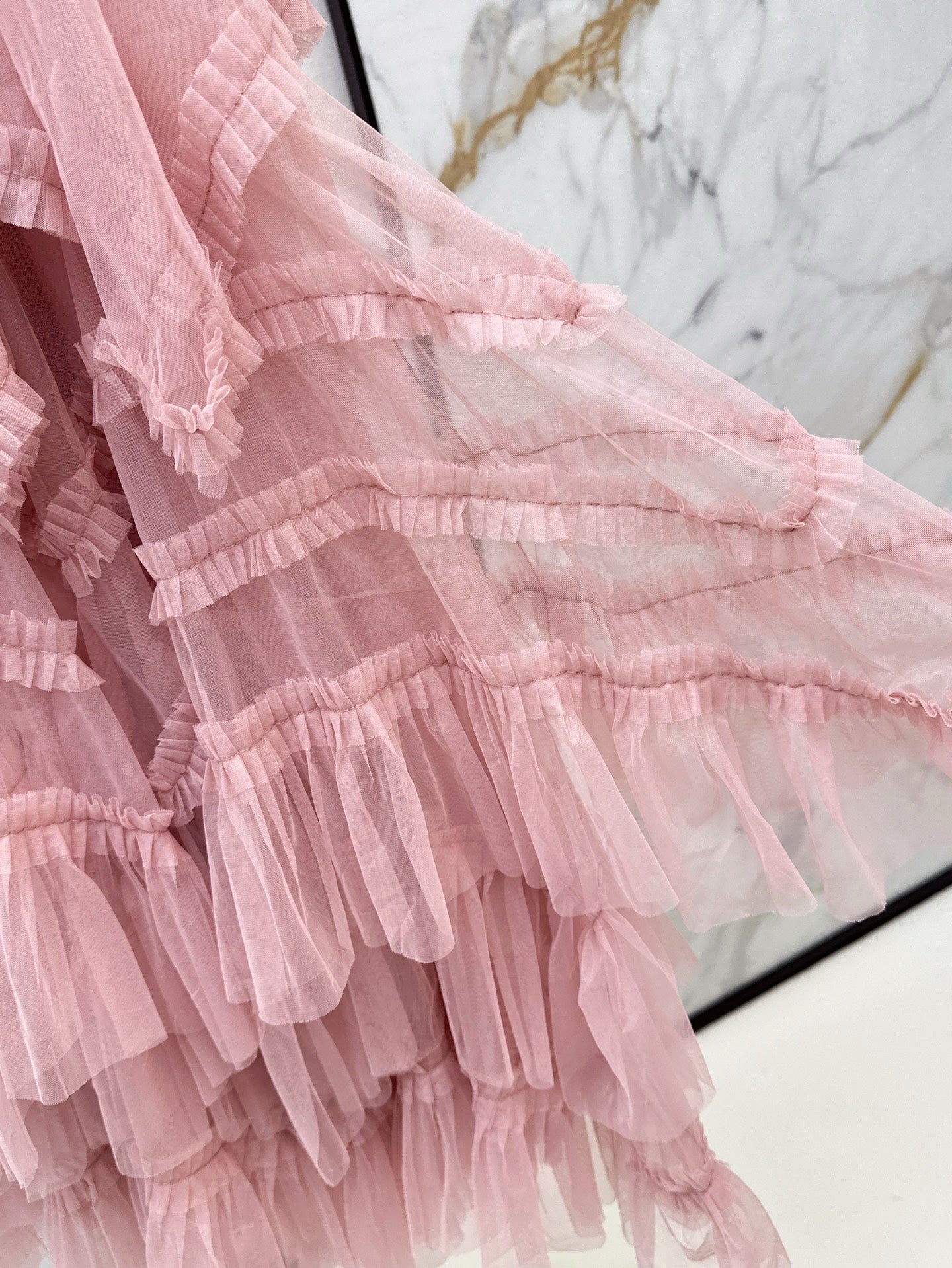 ch 25ss ruffle skirt