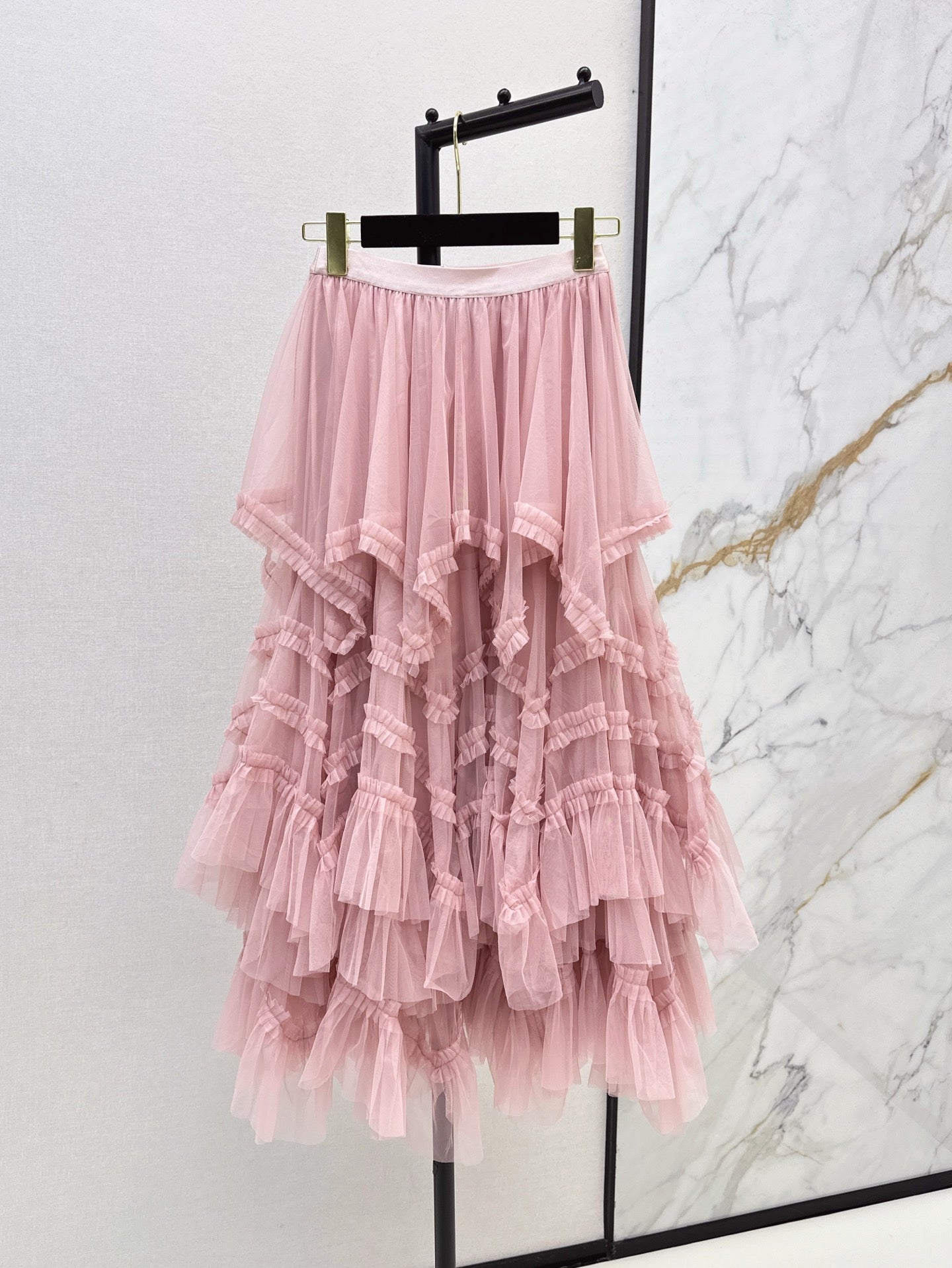 ch 25ss ruffle skirt