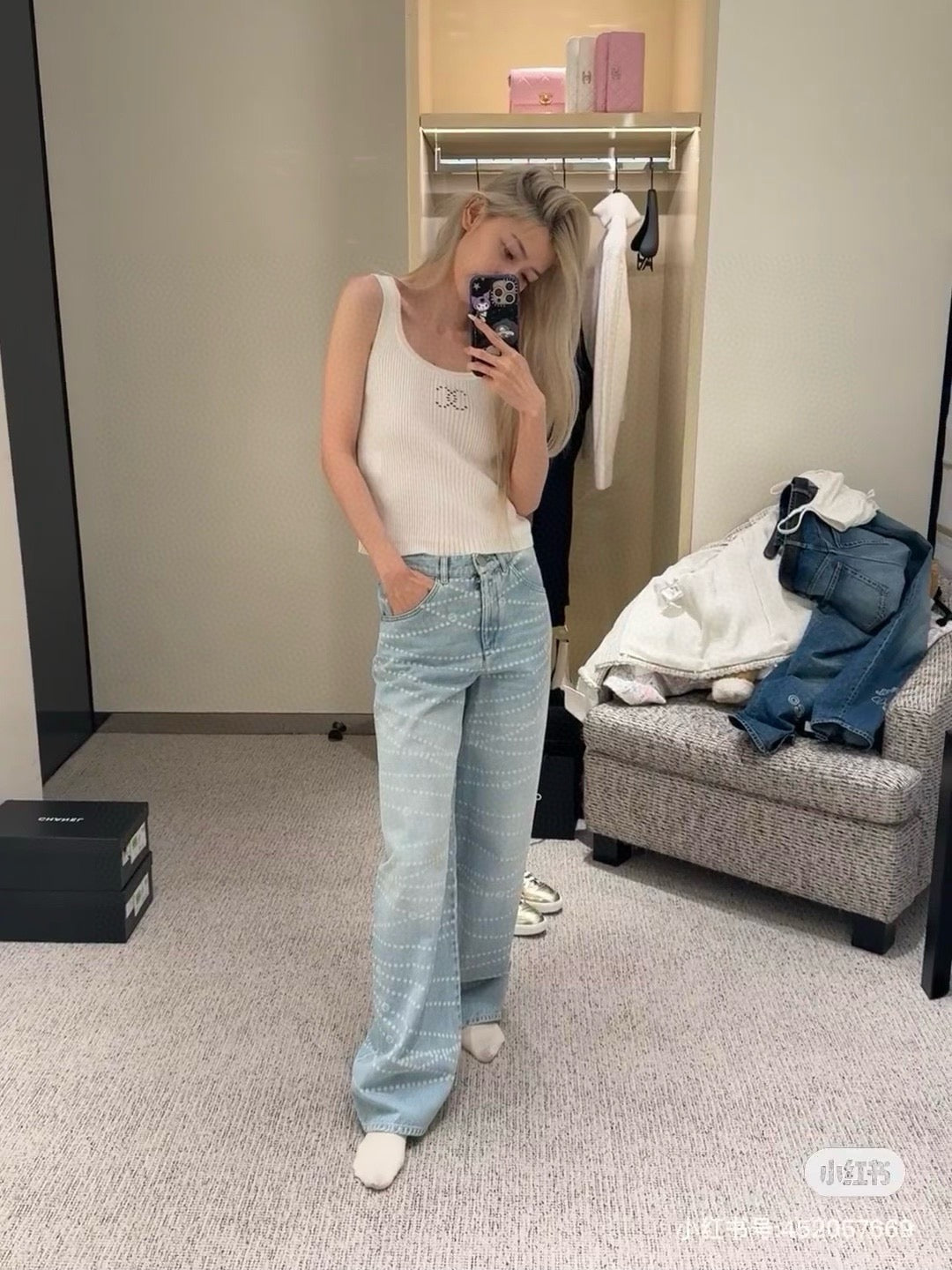 Ch 25ss print jeans