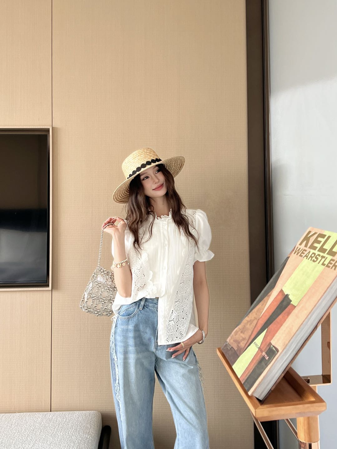 Chan 25ss lace shirt