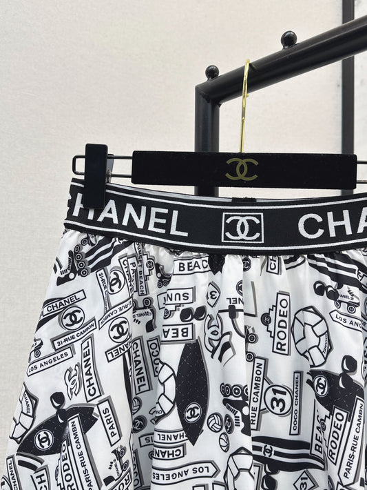 Chan 25ss print skirt