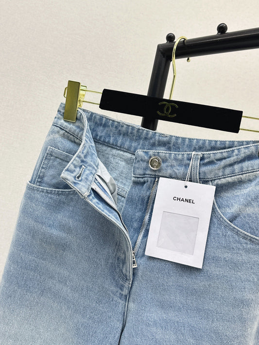 Chan 25ss beaded jeans