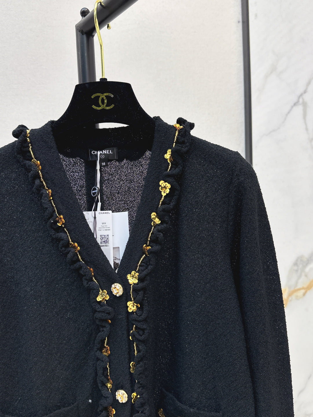 chan 25ss beaded cardigan