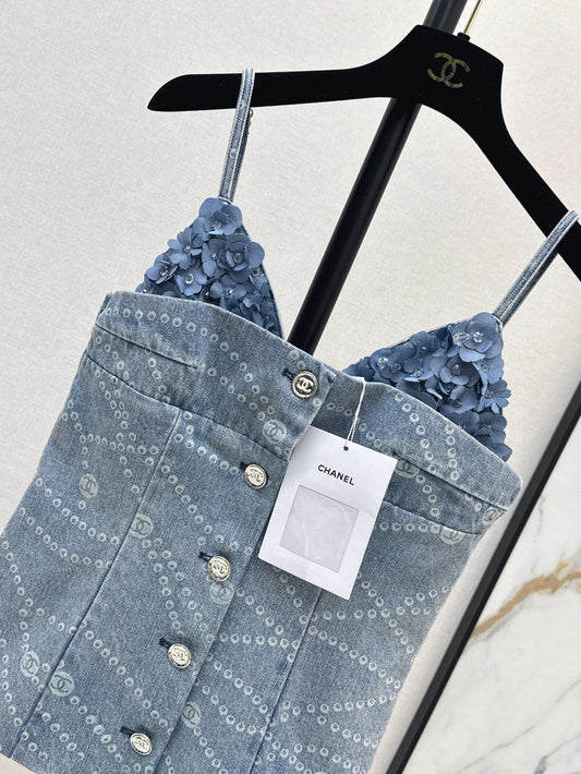 Chan 25ss denim camisole