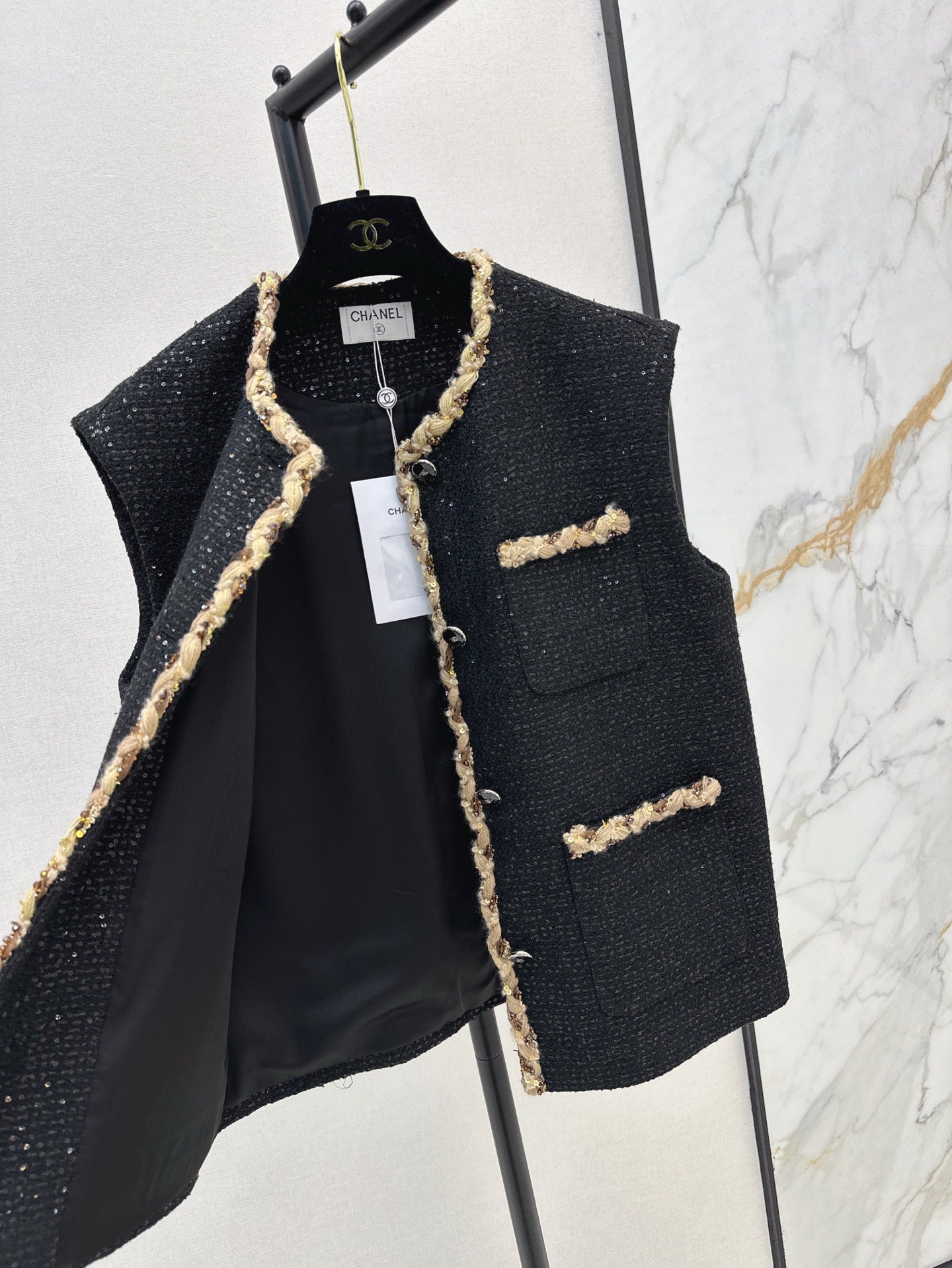 Chan 25ss woven vest