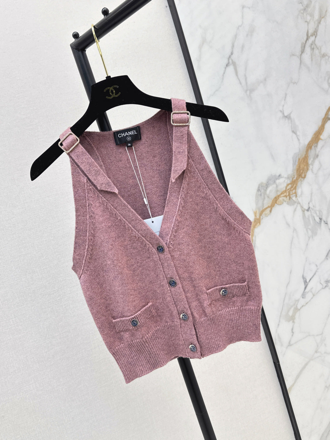 Chan 25ss knit vest
