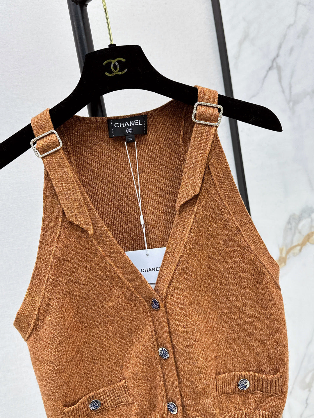 Chan 25ss knit vest