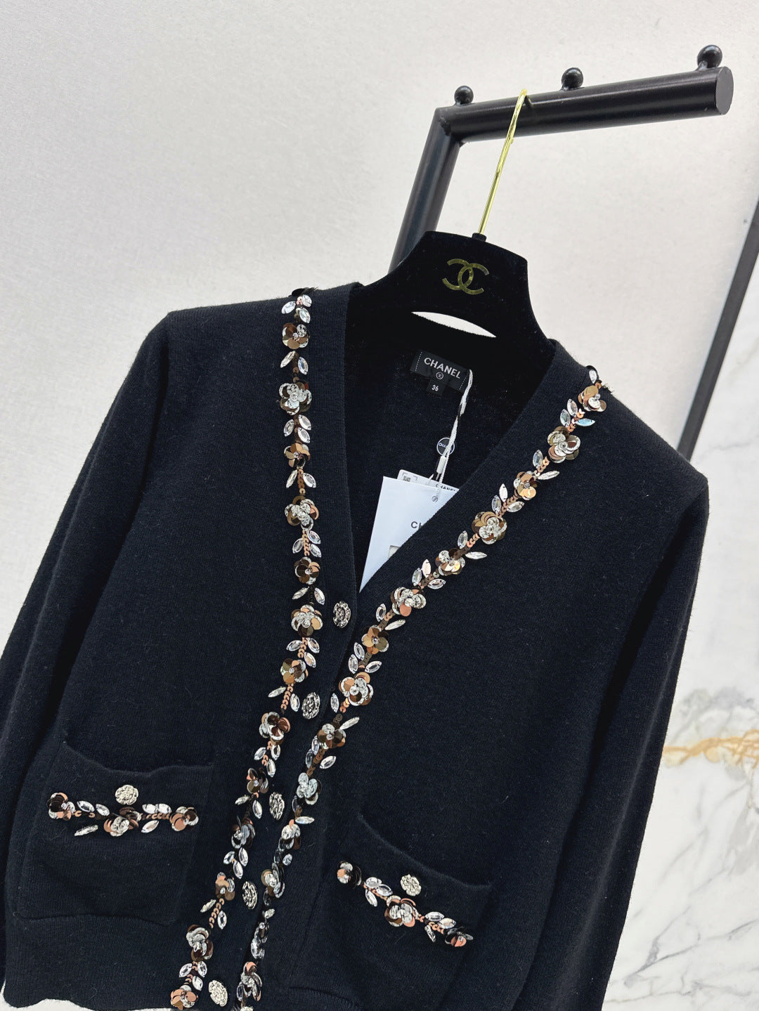 Chan 25ss beaded cardigan