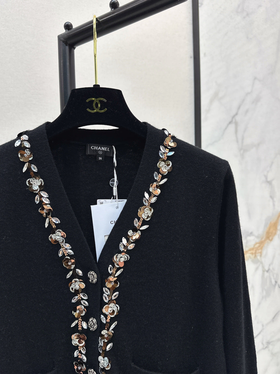 Chan 25ss beaded cardigan