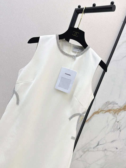 Chan 25ss rhinestone dress