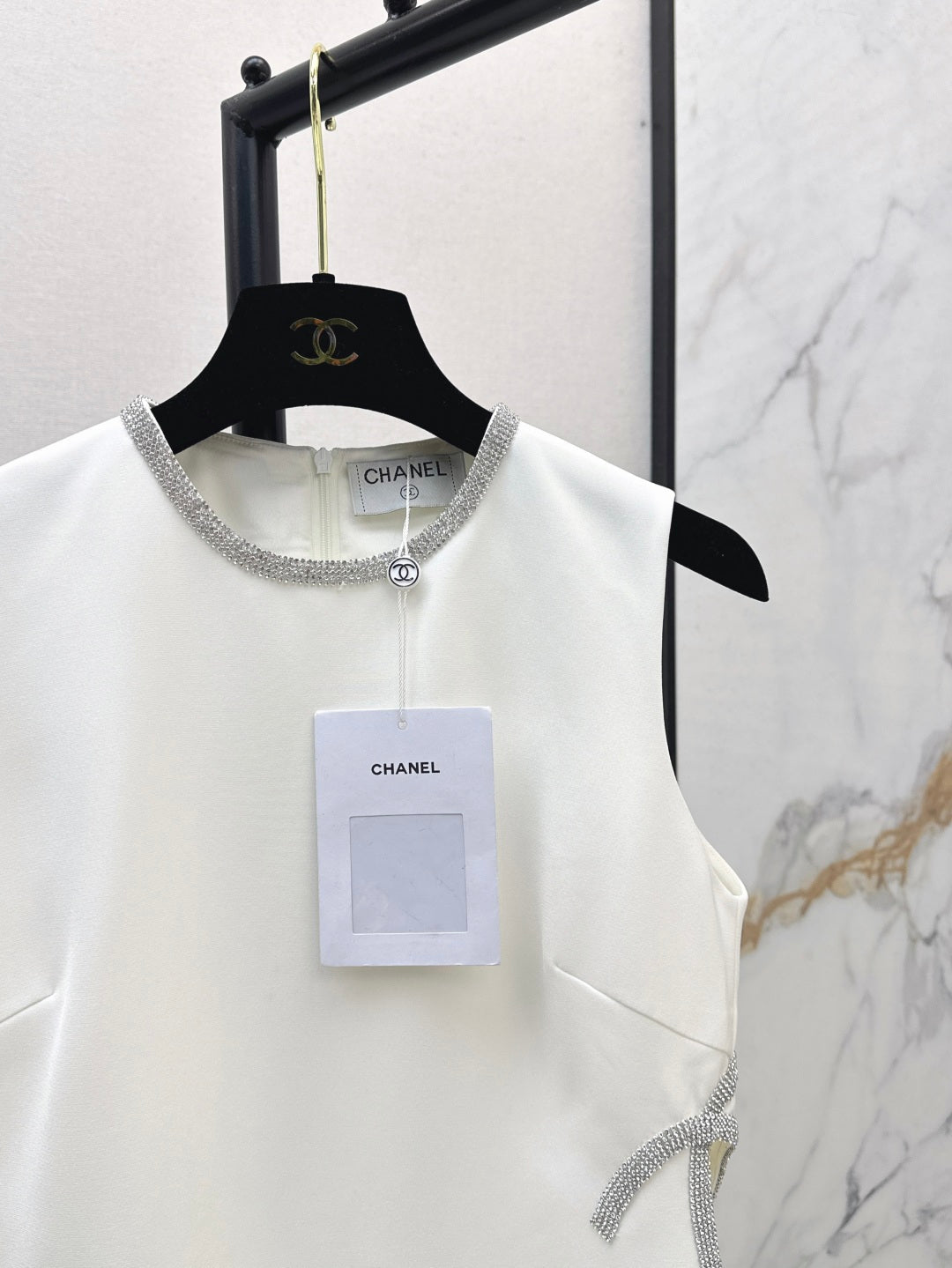 Chan 25ss rhinestone dress