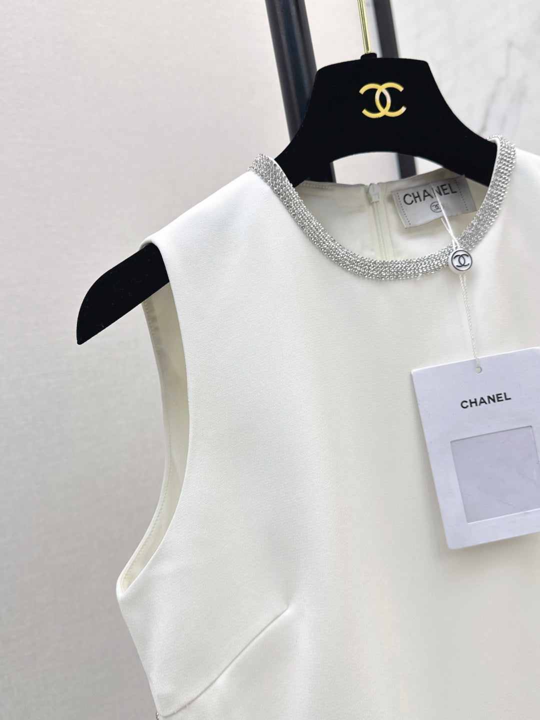 Chan 25ss rhinestone dress