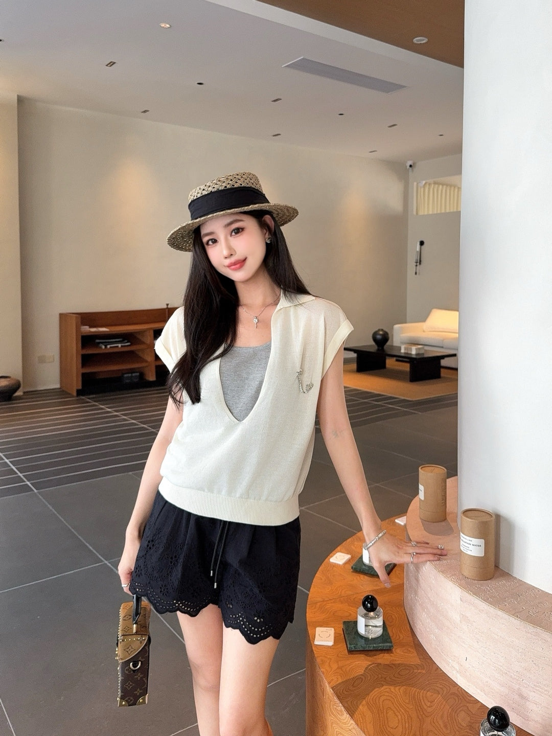Chan 25ss knitted shirt