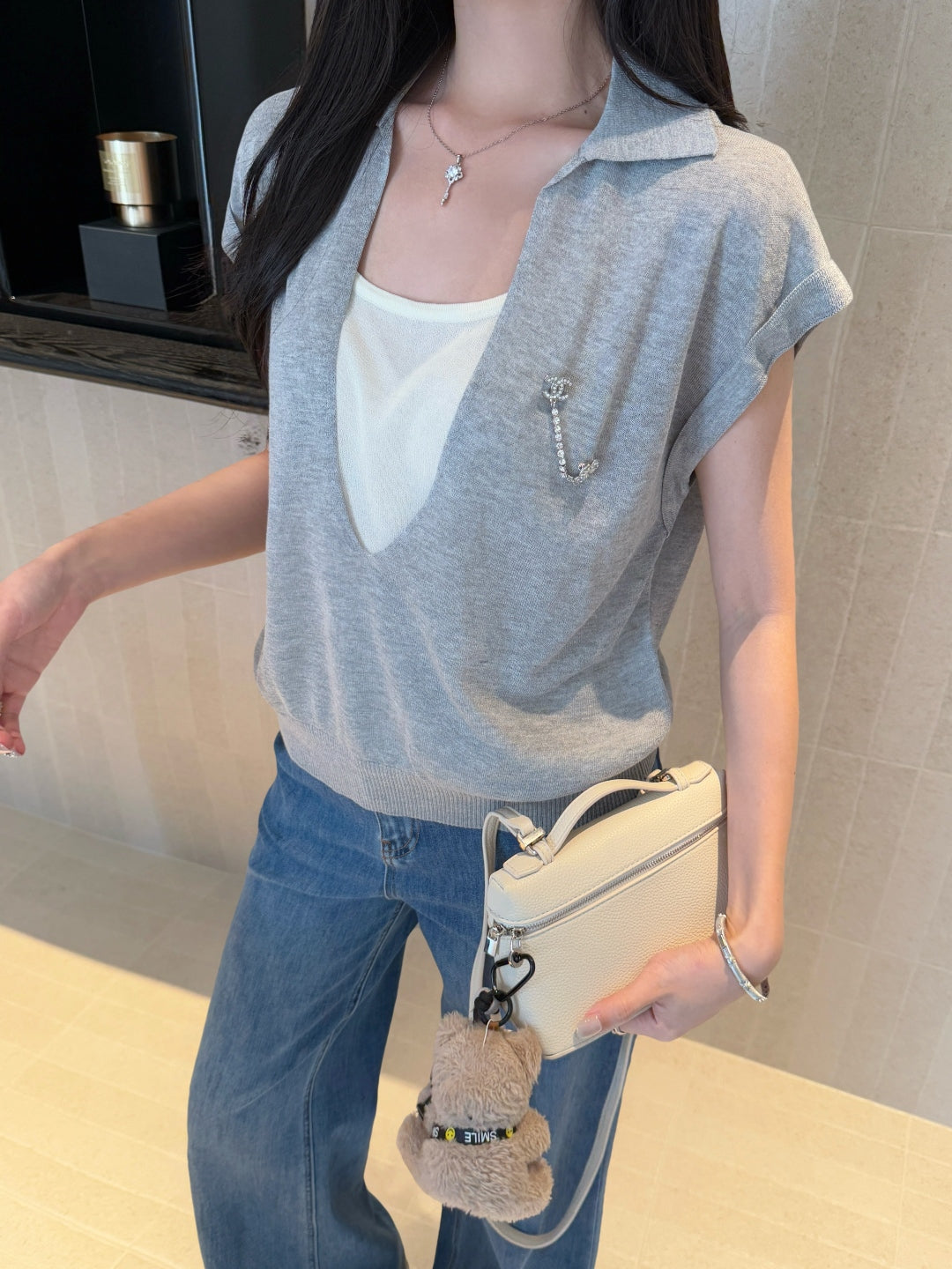 Chan 25ss knitted shirt