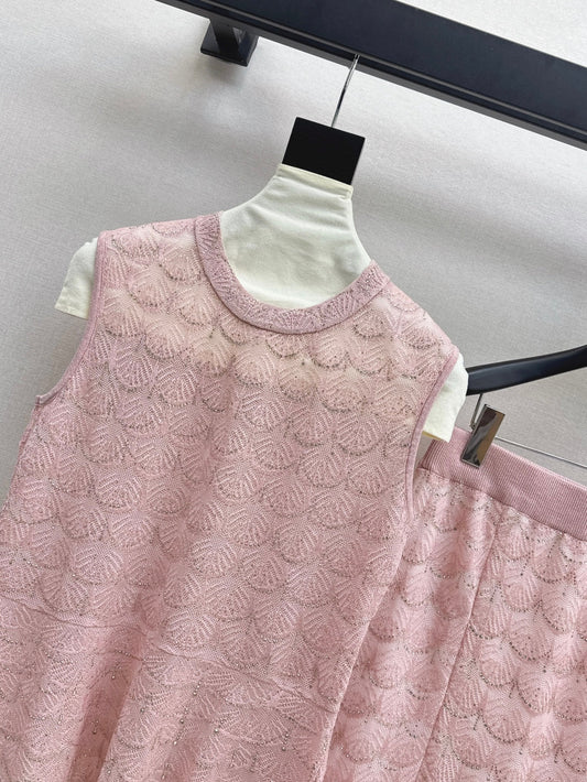 Chan 25ss beaded suit