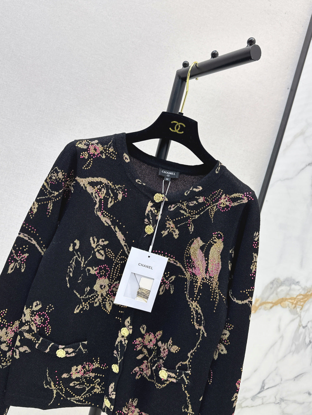 Chan 25fw jacquard cardigan