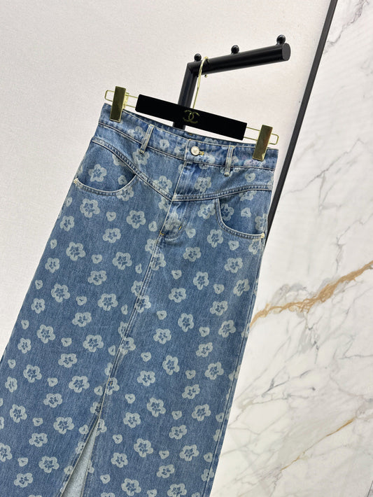 Chan 25fw printed skirt
