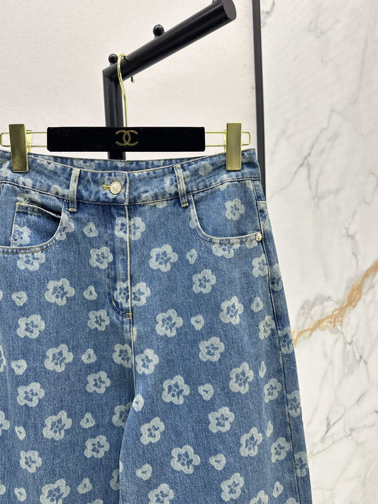 Chan 25fw printe jeans