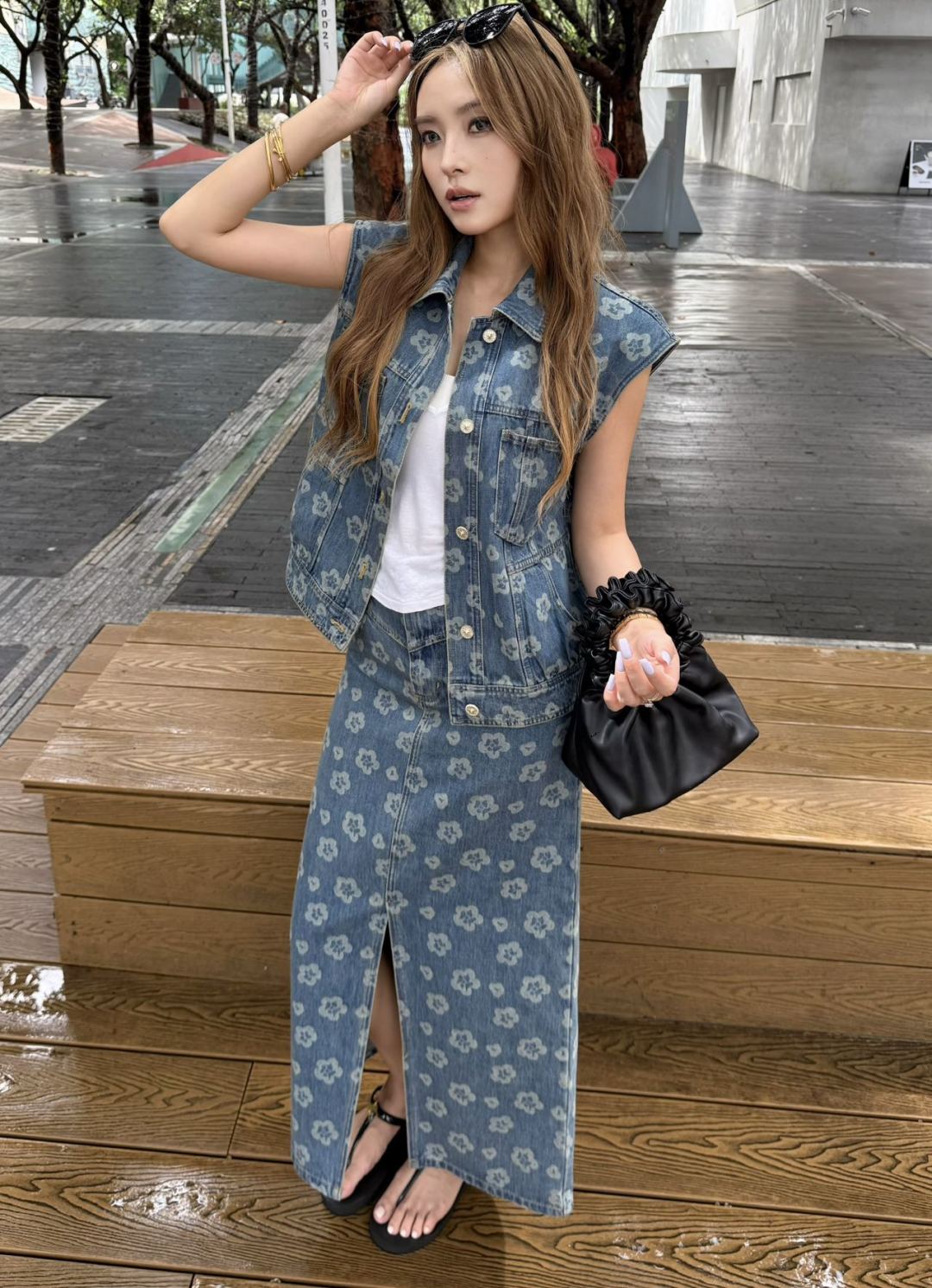 Chan 25fw printed skirt