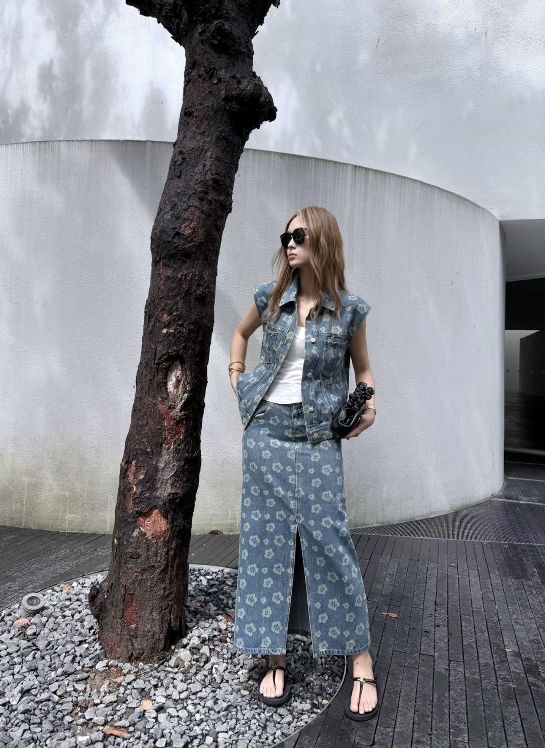 Chan 25fw printed skirt