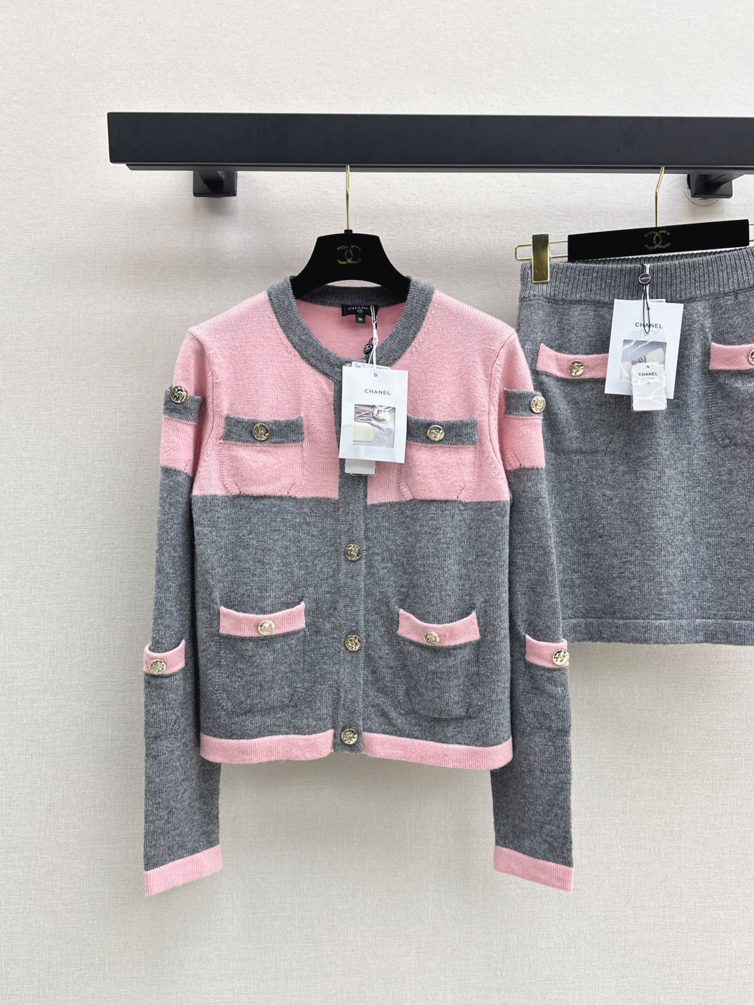 Chan 25fw cashmere knit suit