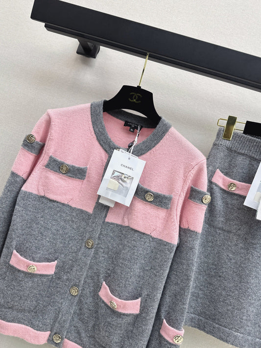 Chan 25fw cashmere knit suit