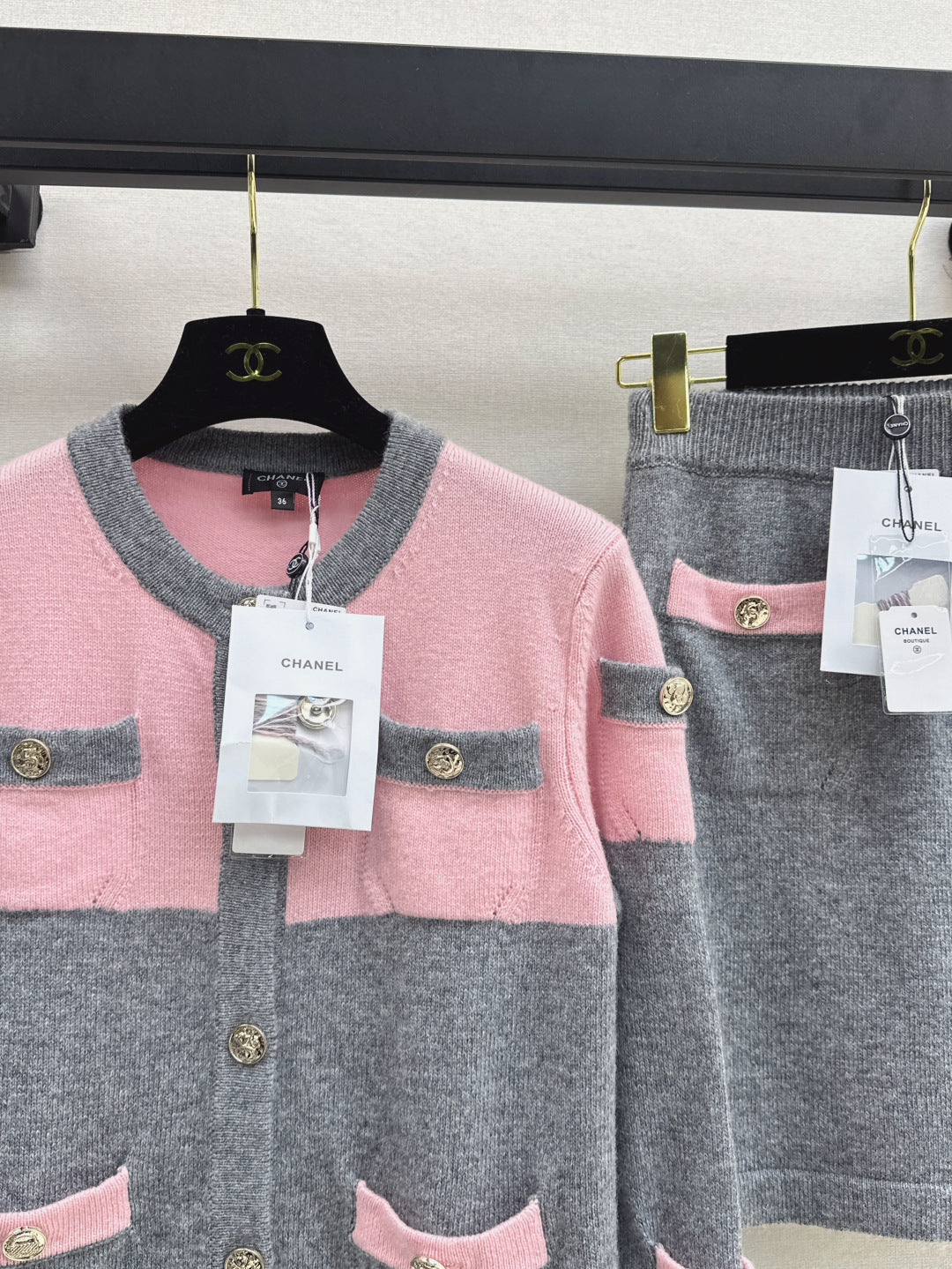 Chan 25fw cashmere knit suit
