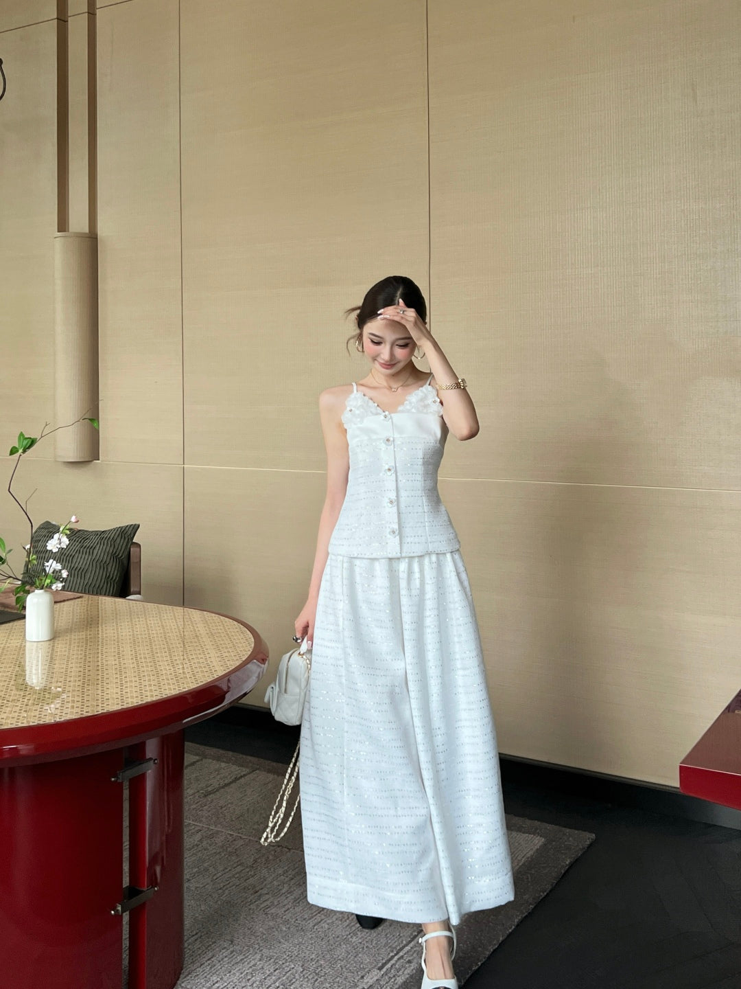 Chan 25fw woven skirt